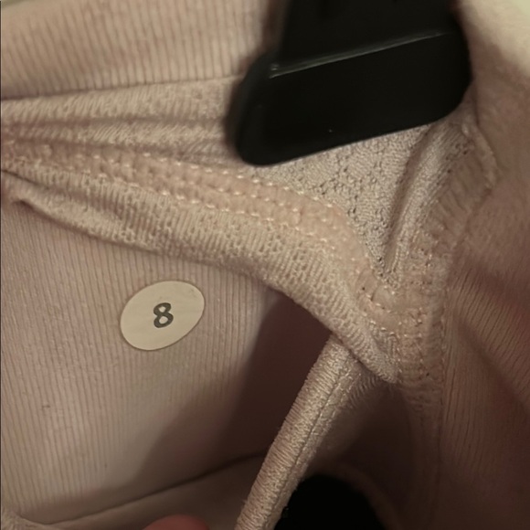 Lululemon Athletica Black and Blush Pink Boot Cut Yoga Pants, size 8 - Picture 4 of 6